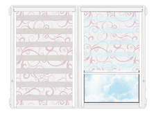 Рулонные кассетные шторы День Ночь Марино-951 цена. Купить в «Мастерская Жалюзи»