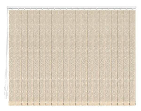 Тканевые вертикальные жалюзи Шёлк-светло-бежевый цена. Купить в «Мастерская Жалюзи»