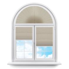 Плиссе арочные (шторы, жалюзи) скио перл песочный