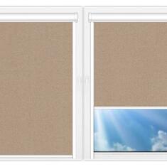 Кассетные рулонные шторы UNI Металлик-кофе